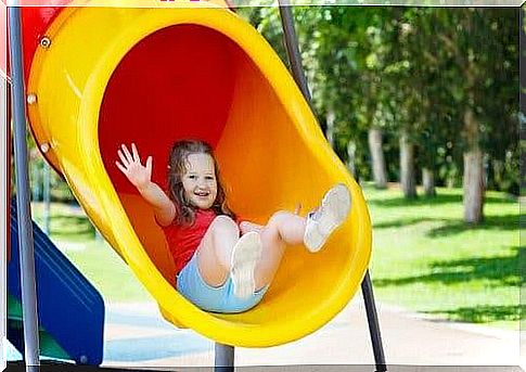 A little girl at the park.