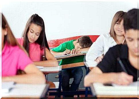 Teenagers in class