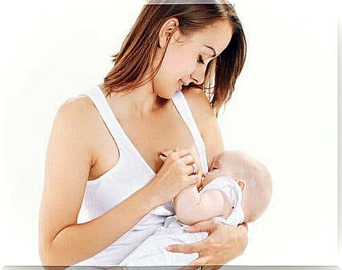 A breastfeeding mother