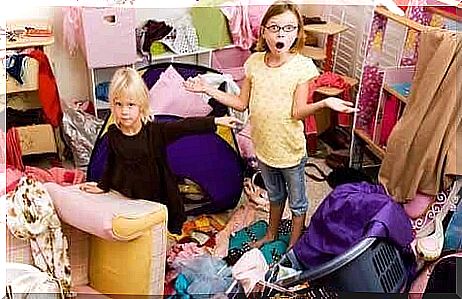 It is not easy to tidy up when you are surrounded by small children