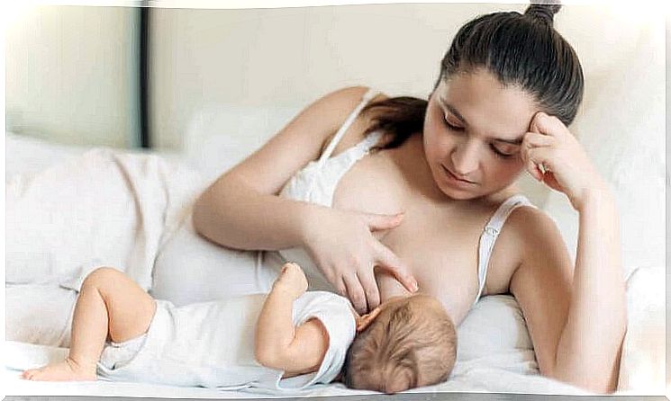 Mom breastfeeding her baby